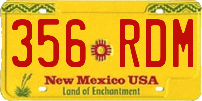 NM license plate 356RDM