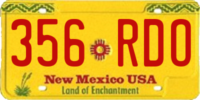 NM license plate 356RDO
