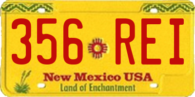 NM license plate 356REI