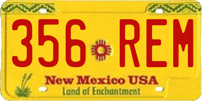 NM license plate 356REM