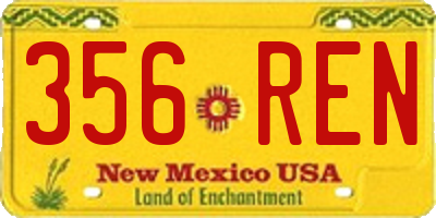 NM license plate 356REN
