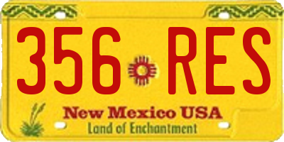 NM license plate 356RES