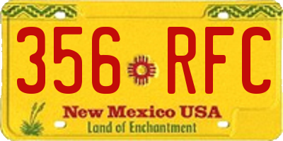 NM license plate 356RFC
