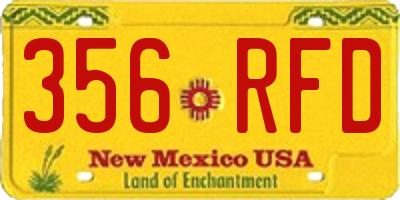 NM license plate 356RFD