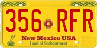 NM license plate 356RFR