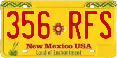 NM license plate 356RFS
