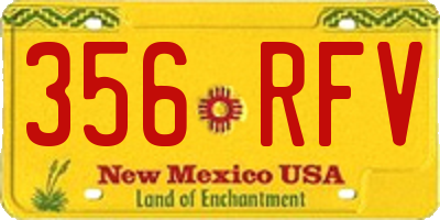 NM license plate 356RFV