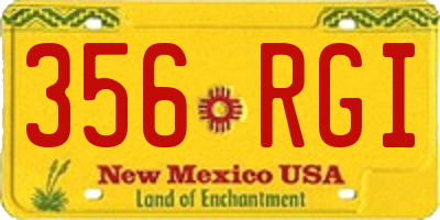 NM license plate 356RGI