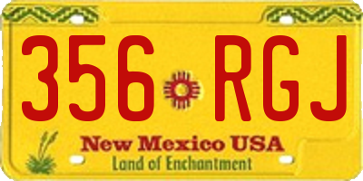 NM license plate 356RGJ