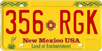 NM license plate 356RGK