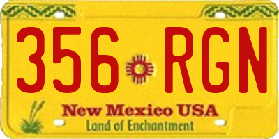 NM license plate 356RGN