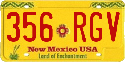 NM license plate 356RGV