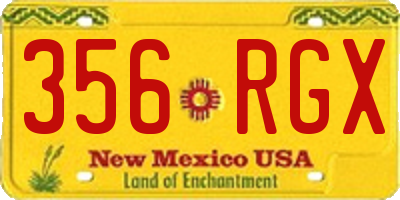NM license plate 356RGX