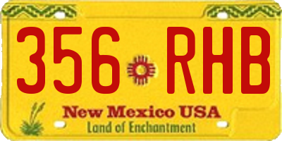 NM license plate 356RHB
