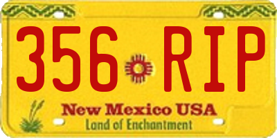NM license plate 356RIP