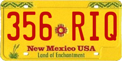 NM license plate 356RIQ
