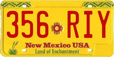 NM license plate 356RIY