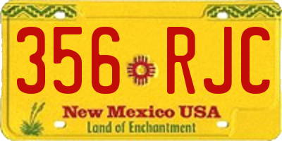 NM license plate 356RJC