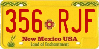 NM license plate 356RJF
