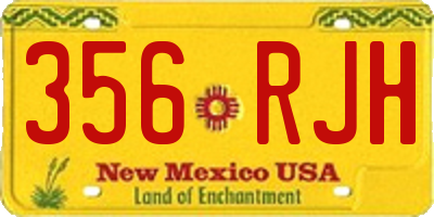 NM license plate 356RJH