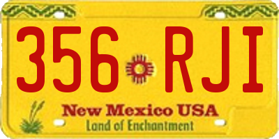 NM license plate 356RJI