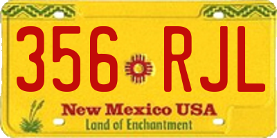 NM license plate 356RJL