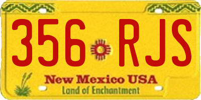 NM license plate 356RJS
