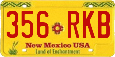 NM license plate 356RKB