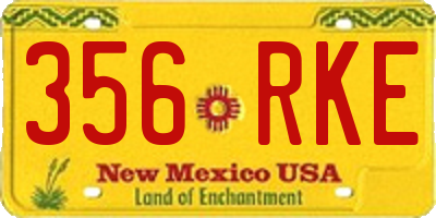 NM license plate 356RKE