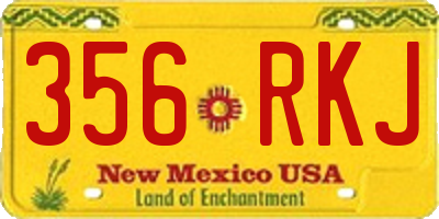 NM license plate 356RKJ