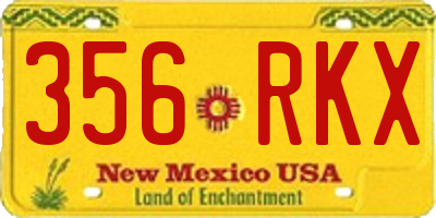 NM license plate 356RKX