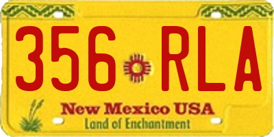 NM license plate 356RLA
