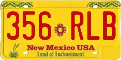 NM license plate 356RLB