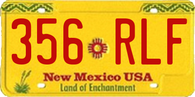 NM license plate 356RLF