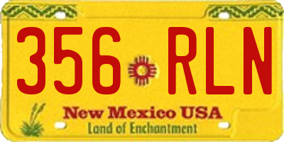 NM license plate 356RLN