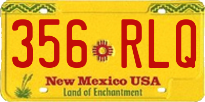 NM license plate 356RLQ
