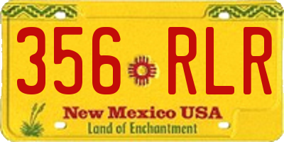 NM license plate 356RLR