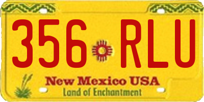 NM license plate 356RLU