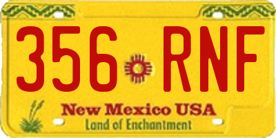 NM license plate 356RNF