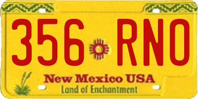 NM license plate 356RNO