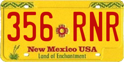 NM license plate 356RNR