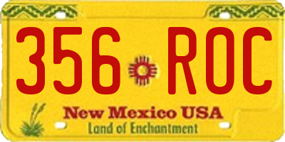 NM license plate 356ROC