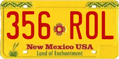NM license plate 356ROL