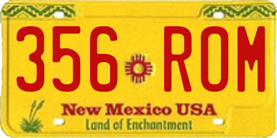 NM license plate 356ROM