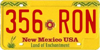 NM license plate 356RON