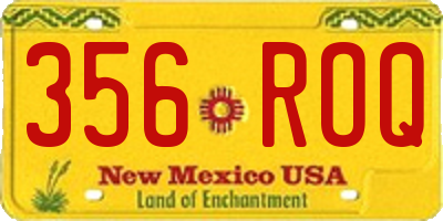 NM license plate 356ROQ