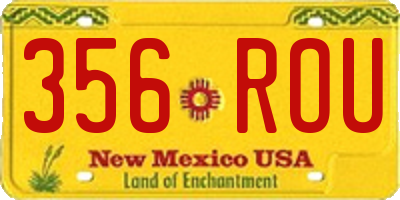 NM license plate 356ROU