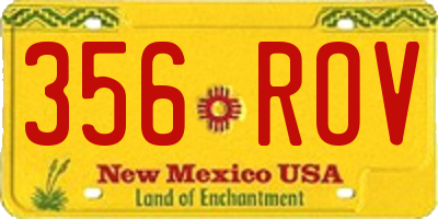 NM license plate 356ROV