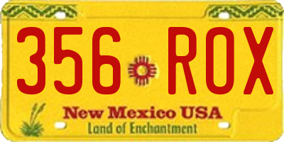 NM license plate 356ROX