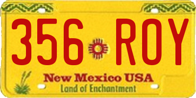NM license plate 356ROY